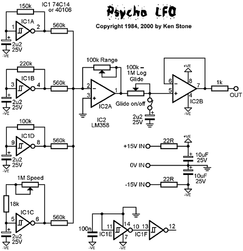 Psycho LFO schematic