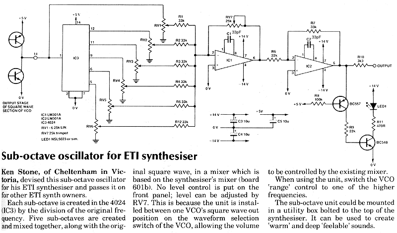 Sub-oscillator schematic